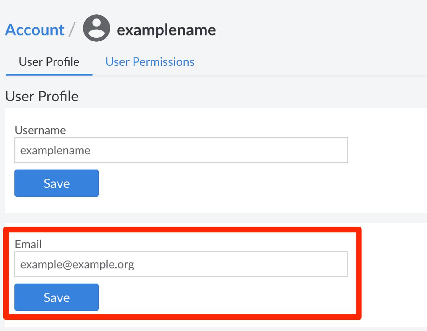 Modify the email address associated with your user account Modify the email address associated with your user account